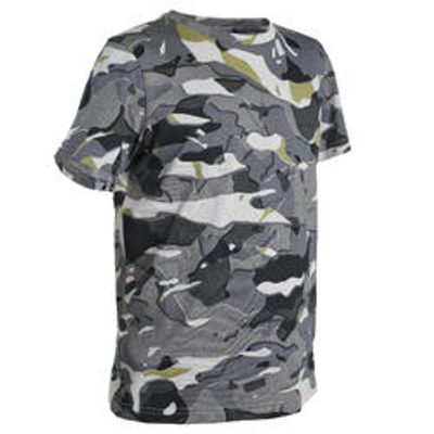 T-Shirt chasse manches courtes 100 junior camouflage halftone