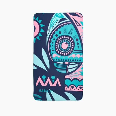 Compact Microfibre Swimming Towel with Snaps Size L 80 x 130 cm