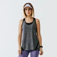 Women's Light Running Tank Top - Grey/Black