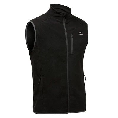 Men’s Fleece Hiking Vest - MH 120 Black