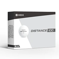 Golf Balls x12 - Inesis Distance 100 White