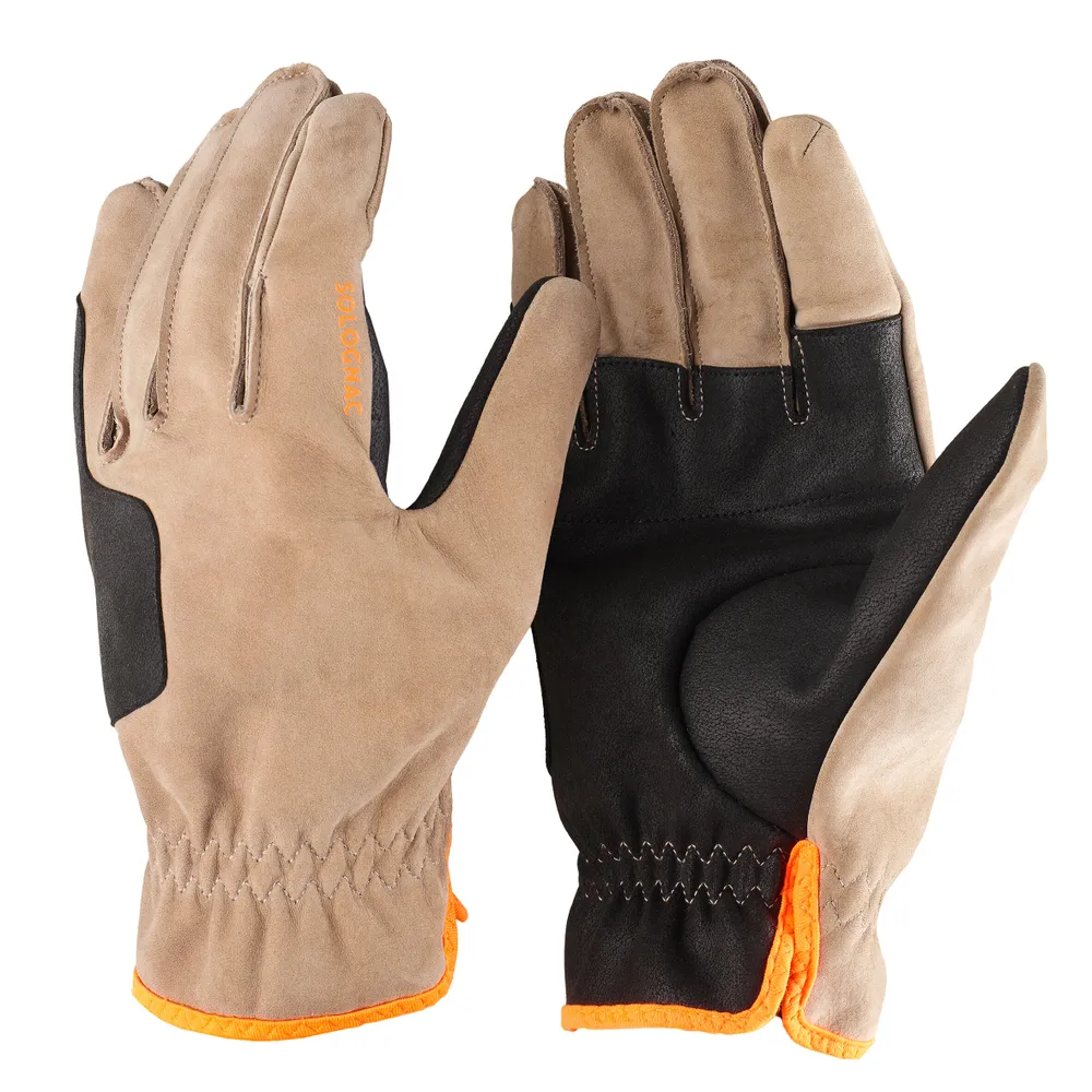 Hunting Leather Glove - Supertrack Brown