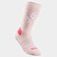 Kids’ Warm Mid-Height Hiking Socks x2 – SH 100