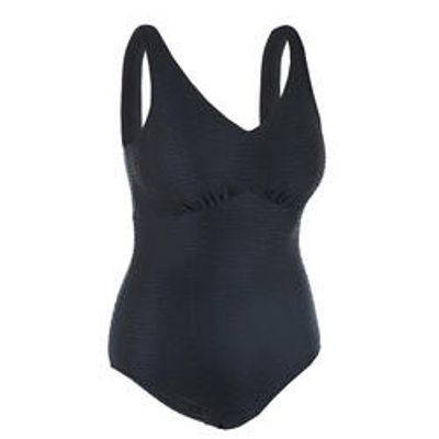 Women's Swimming One-Piece Swimsuit Lexa XP - Black and Green - Decathlon