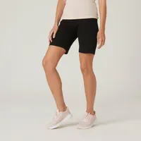 Women’s Fitness Shorts with Pockets - Fit+ 500 Black