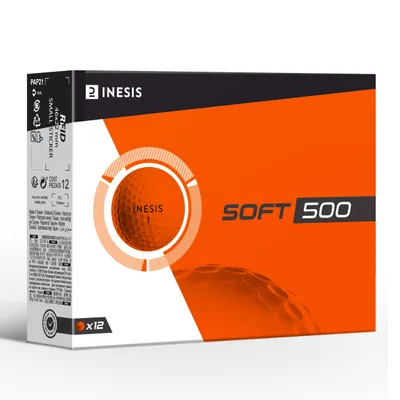 Golf Balls x12 - Inesis Soft 500 Orange