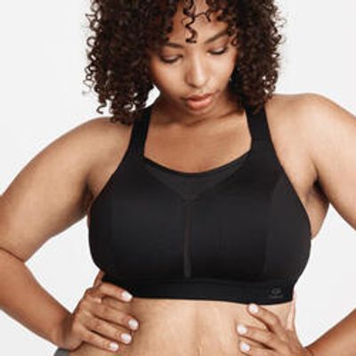 BRASSIERE DE RUNNING CONFORT GRIS