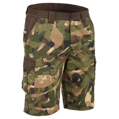 Bermuda Shorts 500 Woodland Camouflage