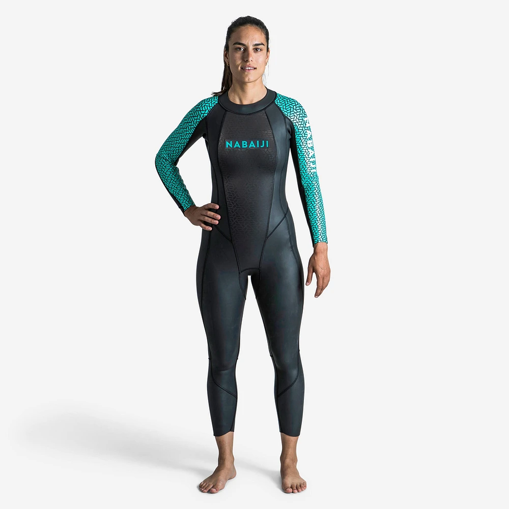Women's Neoprene Wetsuit - OWS 500 Black