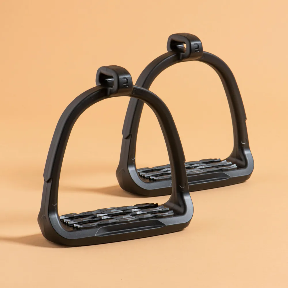 Horse Riding Stirrup Irons - 100 Black