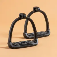 Horse Riding Stirrup Irons - 100 Black