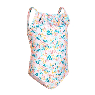 Babies'/Girls' One-Piece Swimsuit with Ruffles Age 12 months-5 years