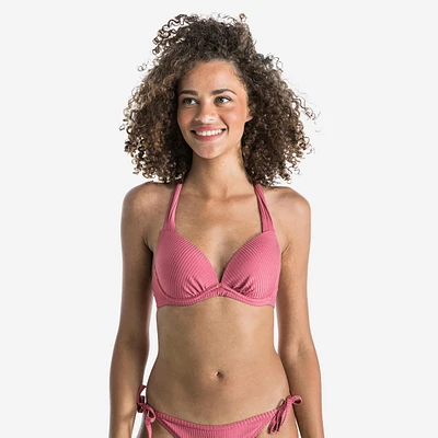 Women's Push-Up Swimsuit Top with Fixed Padded Cups