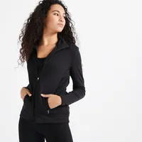 Women's Gym Straight-Cut Jacket - FJA 100 Black