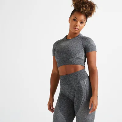 T-shirt Crop top manches courtes Fitness seamless