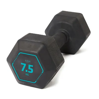 7.5 kg Weight Training Hexagonal Dumbbell - Black