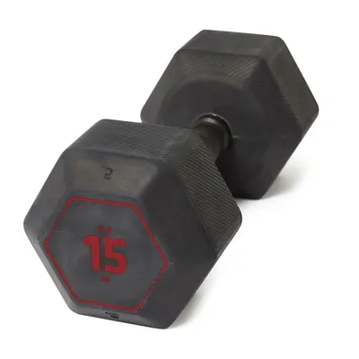 15 kg Cross-Training Hex Dumbbell - Black