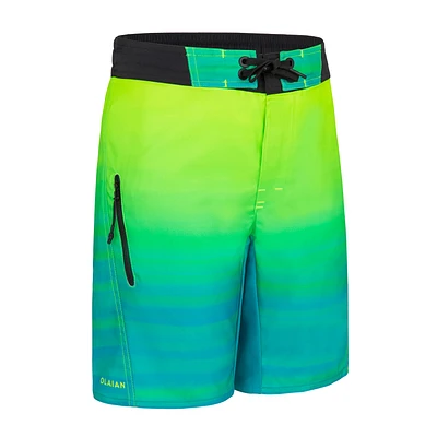 Boys’ Surfing Boardshorts - 550 Offshore Green