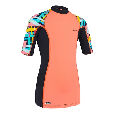 Kids' Short-Sleeved Surfing Rash Guard