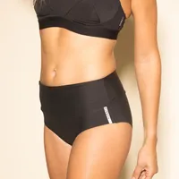 Women's High-Waisted Aquagym Swimsuit Bottom – Eva Black