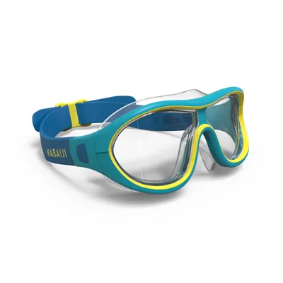 Swimming Mask Clear Lenses Size S - Swimdow V2 100 Blue