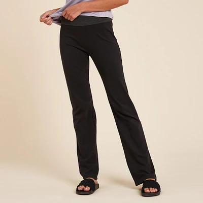 Women’s Cotton Yoga Pants - Black/Grey