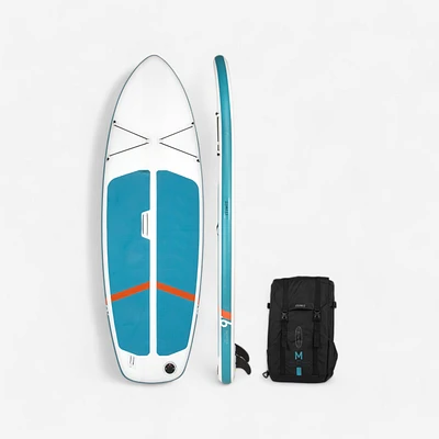 9' Inflatable Paddle Board - 100 White/Green