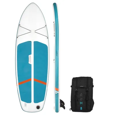 9' Inflatable Paddle Board - 100 White/Green