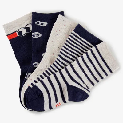 Lot de 5 paires chaussettes enfant - à motifs