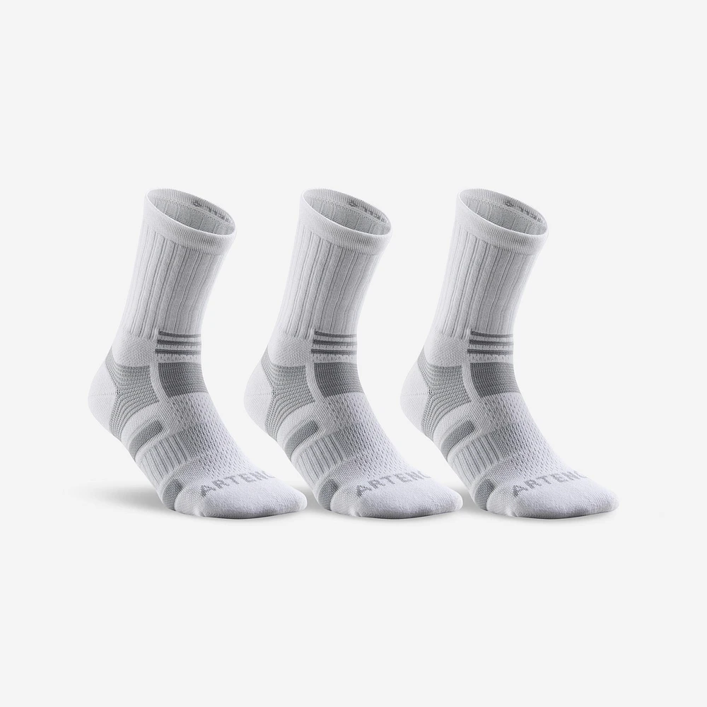 High Tennis Socks RS 560 Tri-Pack - White/Grey