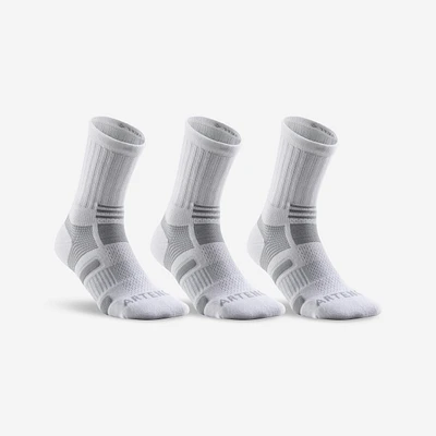 High Tennis Socks RS 560 Tri-Pack - White/Grey