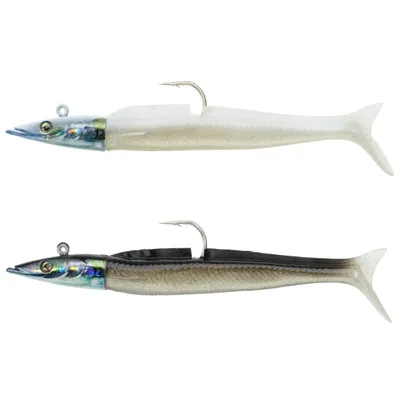 Supple Lures Sand Eel 12 g - Eelo Combo 110 Black/White