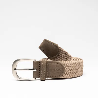 Men’s Stretchy Braided Golf Belt - Beige