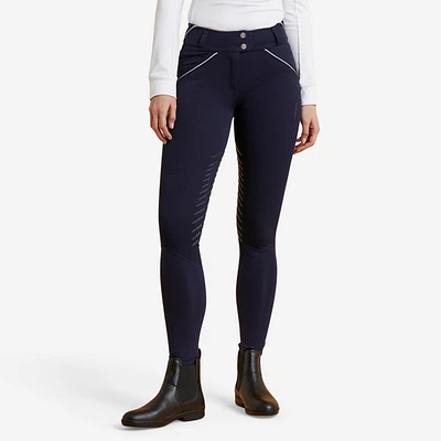 Women's Horse Riding Jodhpurs Classic Grip - 900 Blue
