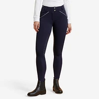 Women's Horse Riding Jodhpurs Classic Grip - 900 Blue