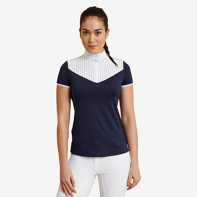 Women's Horse Riding Short-Sleeved Show Polo Shirt