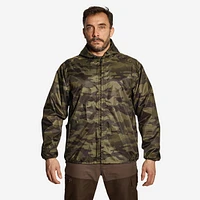 Hunting Lightweight and Waterproof Jacket - 100 Camo Green