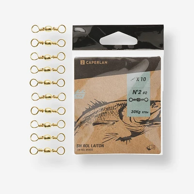 Fishing Barrel Swivel x10 SW Brass