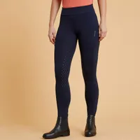 Women's Horse Riding Full Grip Leggings - 500 Blue