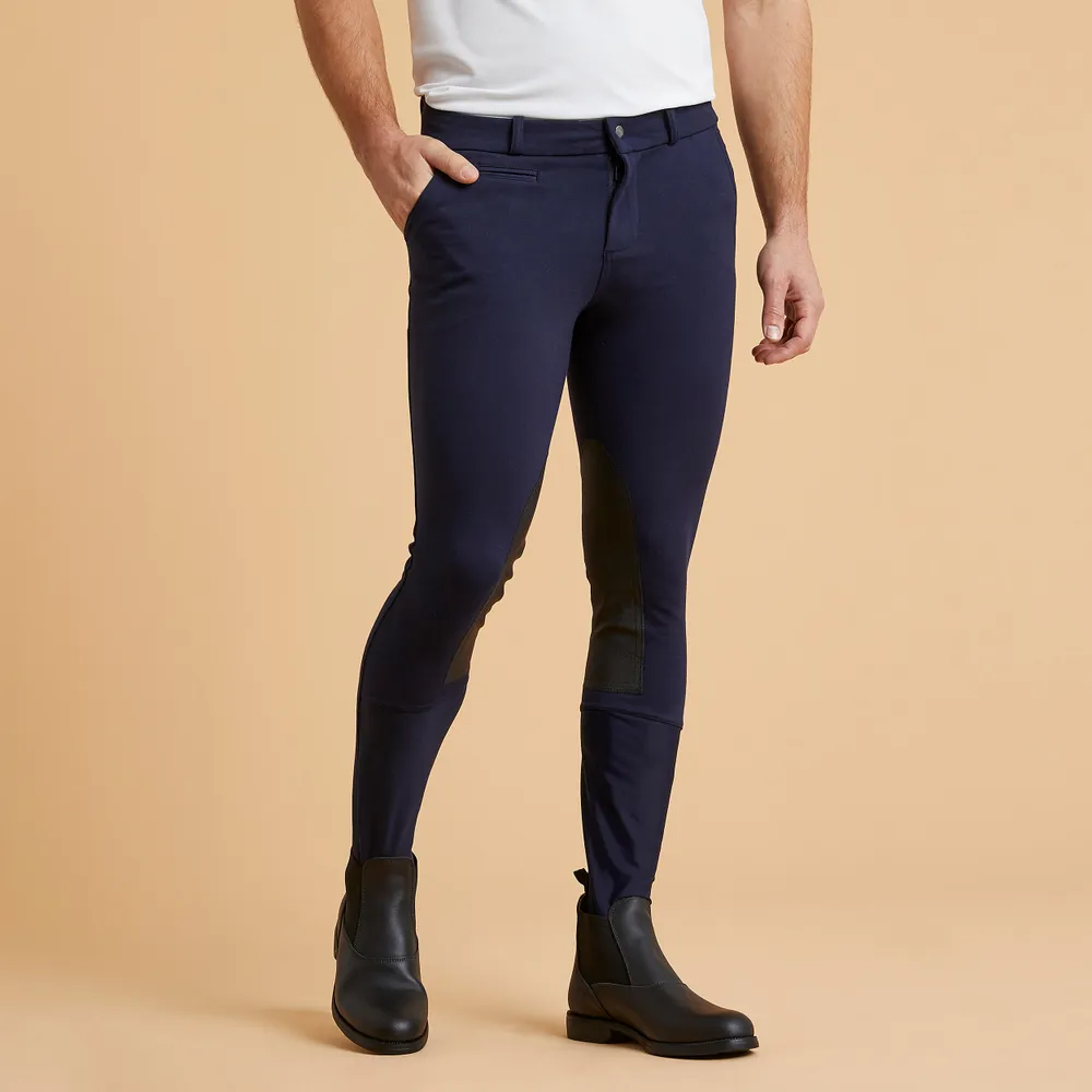 140 Horseback Riding Grippy Patch Jodhpurs - Navy