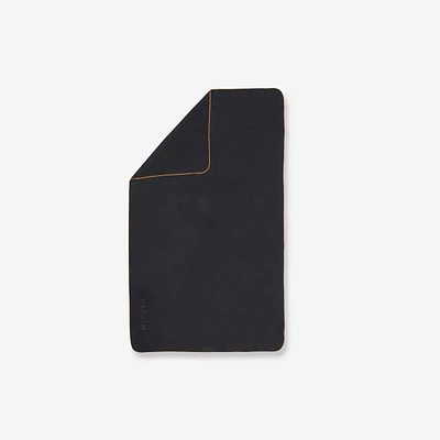 Swimming Microfibre Towel Size M - Black