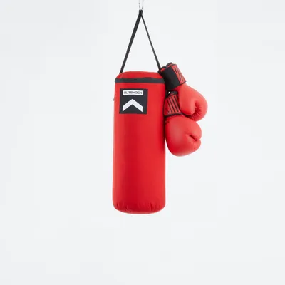 Kids' Punching Bag and Boxing Gloves - Red
