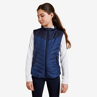 Kids' Horse Riding Sleeveless Down Jacket
