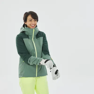 Women's Warm Ski Jacket - Ski 500 Green