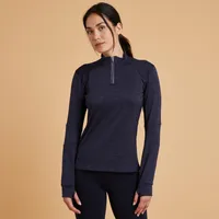 Women's Long-Sleeved Horse Riding Warm Polo Shirt