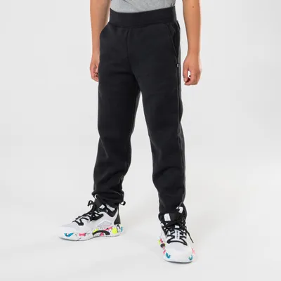 Kids' Basketball Tracksuit Bottoms - P100 Black