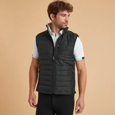 Men's Horse Riding Sleeveless Padded Jacket - 100 Black