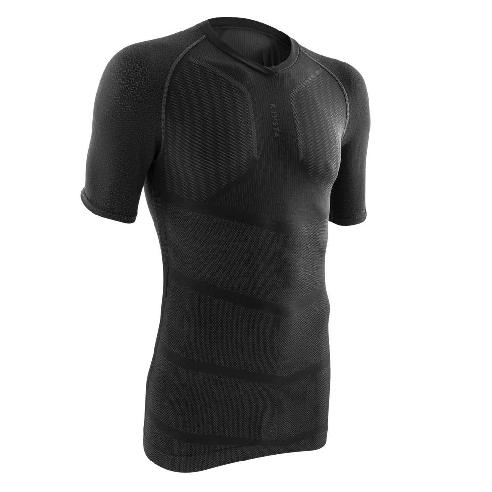 Men's Short-Sleeved Thermal Base Layer Top - Keepdry 500 Black