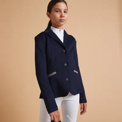 Kids' Horse Riding Show Jacket 500 - Navy