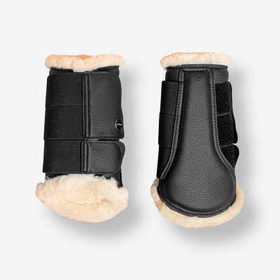 Horse Riding Synthetic Sheepskin Brushing Boots